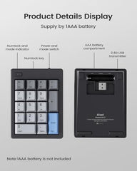 Kisnt FD17 Wireless Mechanical Number Pad