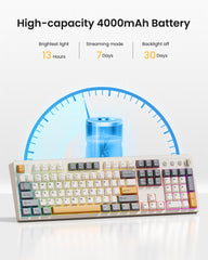Kisnt KN104 Wireless Mechanical Gaming Keyboard
